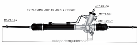 Venta De Repuestos Motos Mayorista DZHN2492 cremallera de dirección asistida 44250-42032 TOYOTA